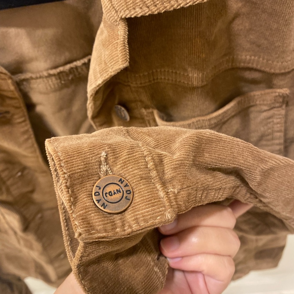 NYDJ Not Your Daughter’s Jeans Brown Tan Corduroy Jacket Size Small Pockets - Picture 5 of 9